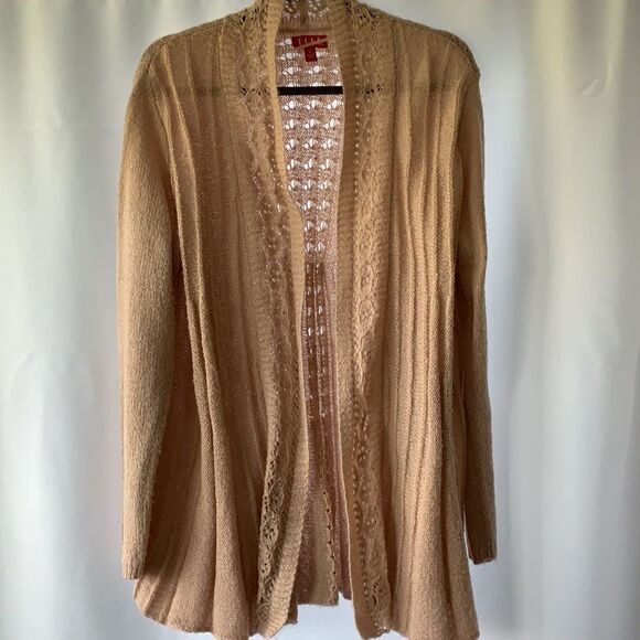 Elle XL open front blush sweater - Picture 4 of 7